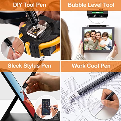 VIBELITE Christmas Gifts for Men Cool Gadgets, Magnetic Pickup Tool and 6 in 1 Multitool Pen with Touch Screen Stylus, Rulers, Bubble Level, Flathead, Phillips Screwdriver, Ballpoint Pen, 2 Pack | The Storepaperoomates Retail Market - Fast Affordable Shopping