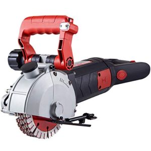 VEVOR 5800W Wall Chaser 38mm/1.5″ Cutting Width,Wall Groove Cutting Machine 52mm/2″ Cutting Depth,Wall Slotting Machine With 8 Saw Blades 6.3″ Diameter 5000r/Min,One-time Forming Dustless