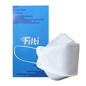 Filti 10 Pack Disposable Respirator, MERV 16 Nanofiber Technology 6-Layer Filter Protection – Comfortable, Breathable|MADE IN USA – White