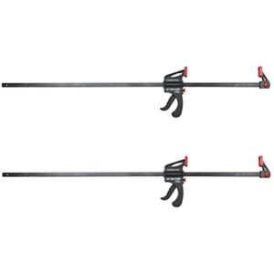 POWERTEC 71597 36 inch Quick Release Bar Clamp with 42 inch Spreader | Ratcheting Bar Clamp, 2PK
