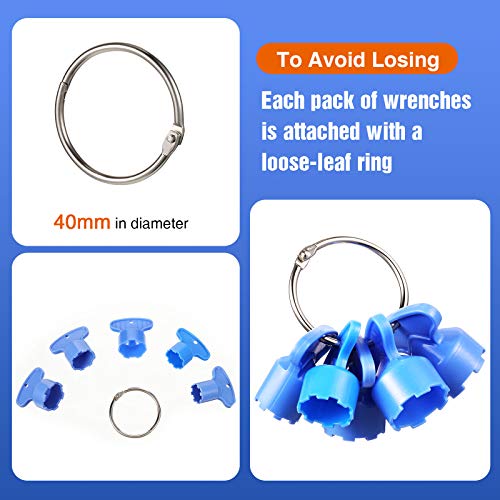20 Pieces Cache Faucet Aerator Keys Removal Wrench Tool with 4 Loose-leaf Rings, 5 Sizes M16.5, M18.5, M21.5, M22.5, M24 | The Storepaperoomates Retail Market - Fast Affordable Shopping