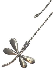 Large Pewter Dragonfly Ceiling Light Fan Pull Pull Chain Extender Ornament