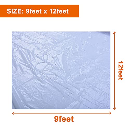 Oiyeefo Clear Plastic Sheeting Drop Cloths for Painting, 5 Pcs 9x12ft Plastic Tarp Waterproof Dustproof Almost Tear Resistance Multi-Purpose Furniture Cover Floor Wall Protection Film | The Storepaperoomates Retail Market - Fast Affordable Shopping