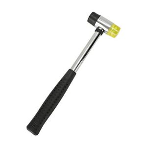 Winunite Rubber Mallet 25mm Dual Head Nylon Rubber Hammer Metal Mallet and Two Conversion Head