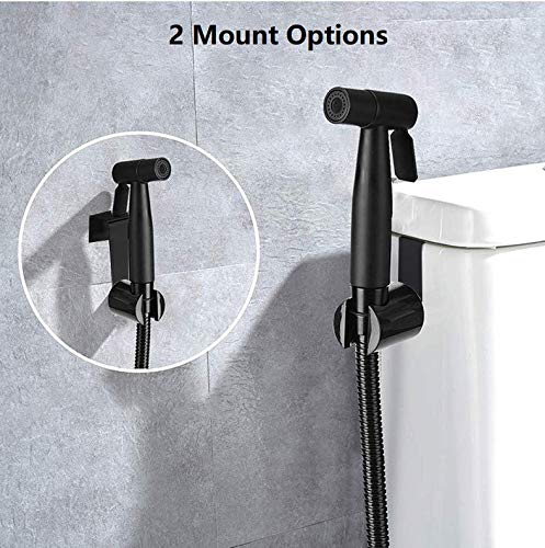 Bidet Sprayer for Toilet, Full Pressure & Stainless Steel & Leakproof Handheld Bidet Toilet Sprayer Set with Hose, Easy Install, Great Water Pressure for Bathing Pets, Personal Hygiene(Black) | The Storepaperoomates Retail Market - Fast Affordable Shopping