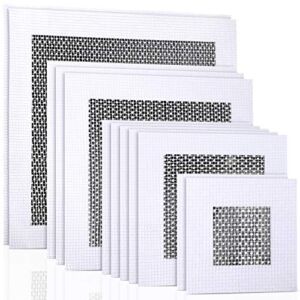 12 Pieces Aluminum Wall Repair Patch 2/4/6/8 Inch Self-Adhesive Mesh Wall Repair Patch Drywall Repair Tools Screen Patch for Drywall Ceiling Plaster (2 inch, 4 inch)