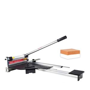 Newly Launched Norske Tools NMAP006 13 inch Laminate Flooring and Siding Cutter with CLAMP and Sliding Extension Table including BONUS Honing Stone