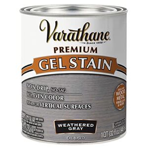Varathane 358175 Premium Gel Stain, Quart, Weathered Gray