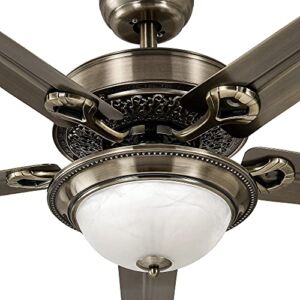 YITAHOME Antique Ceiling Fan with Light and Remote, LED Ceiling Fans for Indoor Fanlight with Lights Colors Changing, 3 Speed, Reversible Airflow, 48 Inch (Bronze)