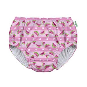 i play. by green sprouts baby girls Pull-up Reusable and Toddler Swim Diaper, Light Pink Watermelon Stripe, 18-24 Months US