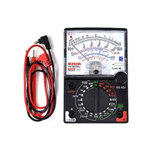 White Deer Analogue Meter Multimeter Multitester, Amp Volt Ohm Voltage Tester Meter and Diode Continuity Test, Accurately Measures Voltage Current Amp Resistance Capacitance Dual Fused for Anti-Burn