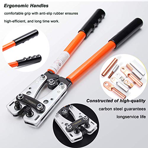 Battery Terminal Crimper,Yangoutool Wire Lug Crimping Tool and Battery Terminal Crimper Tool for Heavy Duty Wire Lugs and Battery Terminal,copper Lugs Awg 1/0, 2,4,6,8,10 | The Storepaperoomates Retail Market - Fast Affordable Shopping