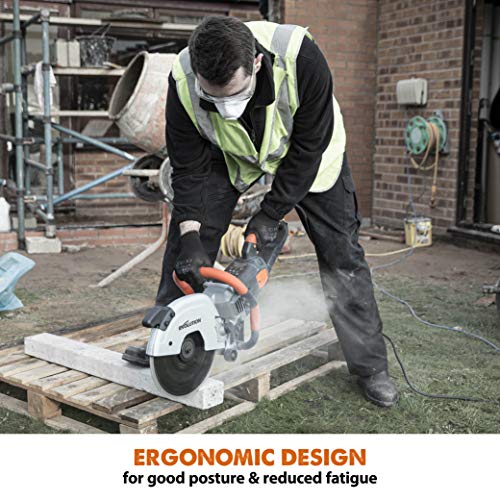 Evolution R300DCT – 12 in Concrete Saw (Aka Circular Saw, Angle Grinder, Chop Saw, Cut Off Saw, Demo Saw, Disc Cutter, Power Cutter) – 15A Motor, No Gas – 4-1/2 in Cut – Incl Diamond Masonry Blade | The Storepaperoomates Retail Market - Fast Affordable Shopping