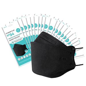 KN FLAX [40Packs] KF94 – Face Protective Mask for Adult (Black) [Made in Korea] [40 Individually Packaged] Premium KF94 Certified Face Safety Black Dust Mask for Adult [English Packing]