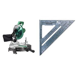 Metabo HPT C10FCGS Compound Miter Saw & Swanson Tool Co S0101 7 Inch Speed Square Tile