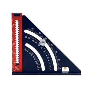 Folding Triangle Square Ruler, Goniometer Triangle Square Ruler with Base, Magnet Woodworking Extendable Layout Tool, Measuring Tool for Carpentry Construction