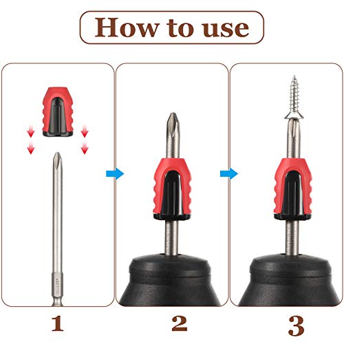 Magnetic Screw Holder Rings, 1/4 Inch/ 6.35 mm Screwdriver Driver Bits Magnetizer for Electric Drill and Hand Tools, Red (5 Pieces) | The Storepaperoomates Retail Market - Fast Affordable Shopping