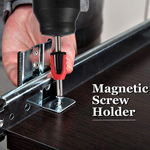 Magnetic Screw Holder Rings, 1/4 Inch/ 6.35 mm Screwdriver Driver Bits Magnetizer for Electric Drill and Hand Tools, Red (5 Pieces) | The Storepaperoomates Retail Market - Fast Affordable Shopping