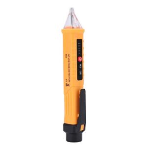802 High Accuracy Non-Contact Test Pencil Electrical Voltage Detector Voltage Tester Pen for Christmas Lights 48-1000V/12-1000V(Geel)