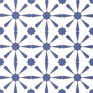 Caltero Geometric Contact Paper 17.7”×118” Blue and White Wallpaper Geometric Wallpaper Blue White Peel and Stick Contact Paper Decor for Kitchen Backsplash Walls Closet Cabinet
