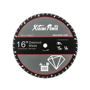 XtremepowerUS Multi-Purpose 16″ inch Diamond Blade Metal Steel Iron Cut Off Saw Wheel Abrasive, 1″ Arbor Ultra Fast Cutting Blade
