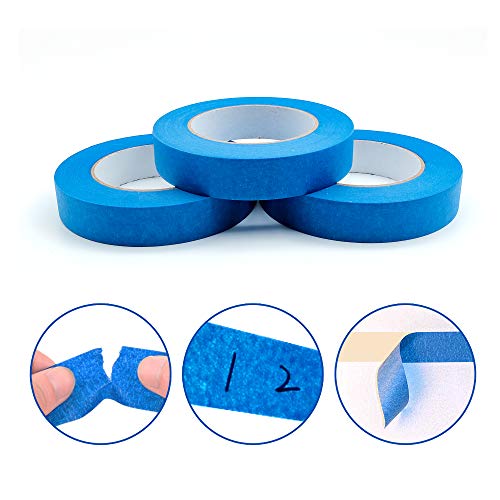 Blue Painters Tape 1 inch, Blue Masking Tape Bulk Multi Pack, 1 inch x 60 Yards x 6 Rolls (360 Total Yards) | The Storepaperoomates Retail Market - Fast Affordable Shopping