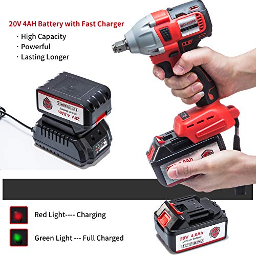 Cordless Impact Wrench – JSD 20V Electric Impact Driver (4.0Ah Battery, Brushless Motor, 1/2 & 1/4 Inch Quick Chuck, 2-Speed, Tool Bag) – High Torque Impact Kit for Home & DIY Project | The Storepaperoomates Retail Market - Fast Affordable Shopping