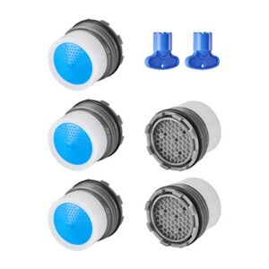 5 Pieces Faucet Aerator – Insert Water Tap Aerators Faucet Flow Restrictor Replacement Parts for Bathroom or Kitchen, 1.2GPM，16.5mm/0.65Inch
