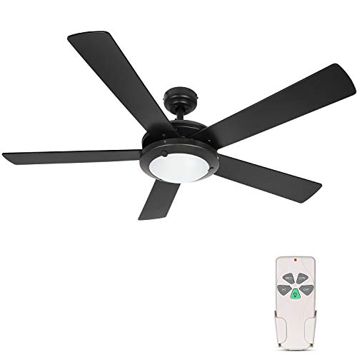 52 Inch Modern Style Indoor Ceiling Fan with Dimmable Light Kit and Remote Control, Reversible Motor, ETL for Living room, Bedroom, Basement, Kitchen, Garage | The Storepaperoomates Retail Market - Fast Affordable Shopping