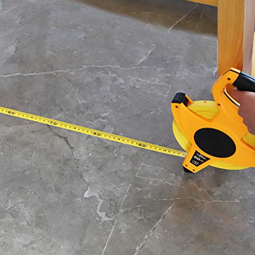 LAND Open Reel Fiberglass Tape Measure – 165FT/50M by 1/2-Inch, Inch/Metric Scale, Heavy Duty Tape for Runway and Engineer Survey (165FT) | The Storepaperoomates Retail Market - Fast Affordable Shopping