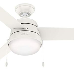 Hunter Fan 52 inch Contemporary Indoor Fresh White Ceiling Fan with Light Kit (Renewed)