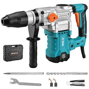 Berserker 1-9/16″ SDS-Max Heavy Duty Rotary Hammer Drill with Vibration Control,Safety Clutch,13 Amp 3 Functions Demolition Rotomartillo for Concrete-Including 1 Drill Bits,Point Chisel,Carrying Case