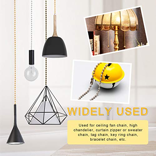 Swpeet 3Pcs 3 Colors 120″ Metal Ceiling Fan Pull Chain Extension with 90Pcs Matching Connectors Kit, Durable & Strong Bearing Rust Proof 3mm Beaded Extension Chains for Ceiling Fan or Light | The Storepaperoomates Retail Market - Fast Affordable Shopping