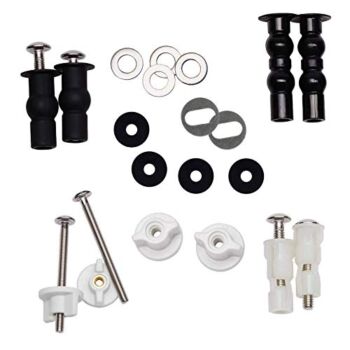 iFealClear Universal Toilet Seats Screws and Bolts, 5 Choice Fixings Expanding Rubber Top Fix Nuts Screws for Top Mount Toilet Seat Hinges, Easy to Install- Toilet Seat Replacement Parts Kit(Metal) | The Storepaperoomates Retail Market - Fast Affordable Shopping