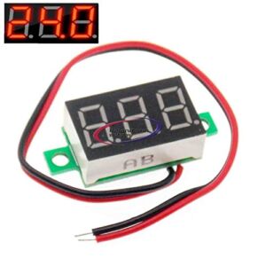 5pcs 0.36? 2 Wires Mini Digital LED Voltmeter Display 4.5V-32V Gauge Tester with Reverse Polarity Protection and Accurate Pressure Measurement Voltage Tester Yellow Red Green Blue (Red)