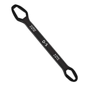 NEWCOMDIGI Universal Double Ended Wrench, Self-Tightening 8-22mm Screw Nuts Repair Wrench, Double-Headed Ratchet Spanner, Adjustable Torx Spanner
