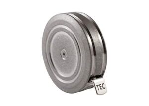 TEC Accessories Ti-Tape Titanium Retractable Tape Measure (Stonewashed Finish) 3 Foot Retractable Measuring Tape, Small Measuring Tape Retractable with Removable Keychain Clip, Keychain Accessories