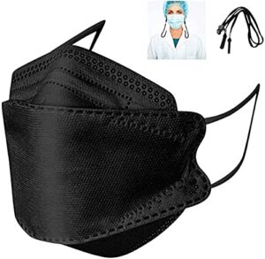 KF94 Mask – 50 PCS – 4 Ply Breathable Comfortable Safety Mask – 3D Structure Black Masks for Adults