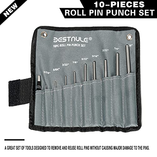 BESTNULE Roll Pin Punch Set, Punch Tools with Pin Holder, Made of Solid Material with Oxford Packet, Ideal for Automotive, Watch Repair,Jewelry and Craft | The Storepaperoomates Retail Market - Fast Affordable Shopping
