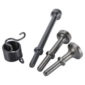 BTSHUB 4 Pcs Pneumatic Air Hammer Bits Accessories 0.401” (10mm) Shank Pneumatic Chisel Air Hammer Bits Kit with Spring, Heavy Duty