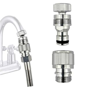 Dishwasher,washer Snap Coupling Adapter,shower hose, garden hose(3/4GHT)quick connection, for Bathroom/kitchen,sink to hose adapter Faucet Hose Adapter,Sink Quick-fit Attachment (Quick-Connect)