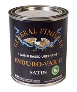 General Finishes Enduro-VAR II Water Based Urethane Topcoat, 1 Quart, Satin