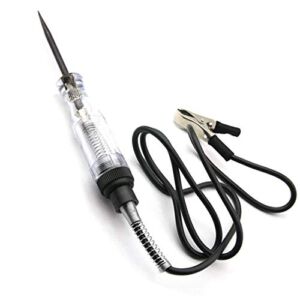 6V-12V-24V DC Car Circuit Tester Light, TuNan Professional Auto Voltage Continuity Test, Automotive Electrical Volt Test Light/Long Probe for Wire/Fuse/Socket and More – Black