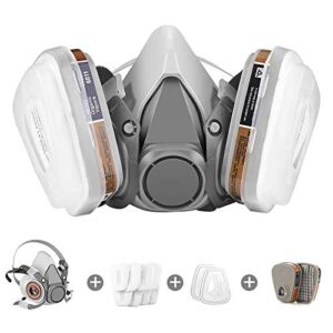 Active Carbon Gases Chemicals Respirator – for Vapors, Paint, Dust,Formaldehyde, Sanding, Polishing, Spraying,Machine Polishing and other Work