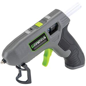 Genesis GLGG04V2 Cordless Hot Glue Gun, Fast Preheating with USB Charge Cable, Stand, and Glue Sticks