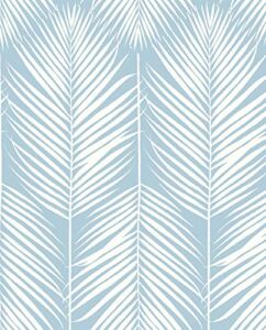 NextWall Palm Silhouette Coastal Peel and Stick Wallpaper (Hampton Blue)