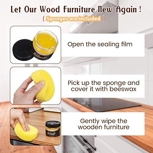 2 Pack Wood Seasoning Beewax, Traditional Beeswax Polish for Wood and Furniture, Natural beeswax Wood Cleaner and Polishing, for Furniture, Floor, Tables, Cabinets | The Storepaperoomates Retail Market - Fast Affordable Shopping