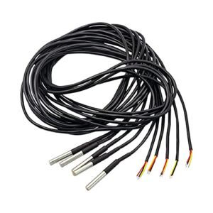 V TELESKY DS18B20 Temperature 6.6Ft Sensor Waterproof Temperature Sensor with Digital Thermal Stainless Steel Tube Probe for arduino(5 Pack)