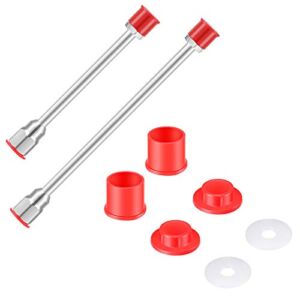 2 Pieces Airless Paint Sprayer Tip Extension Pole 2 Sizes Extension Rod for Airless Painting Spray Gun with Red Guard 12 Inches 7.8 Inches