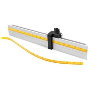 Fulton Universal Aluminum Miter Gauge Fence with an Aluminum Flip Stop 18” Left Reading Tape 18” Right Reading Tape